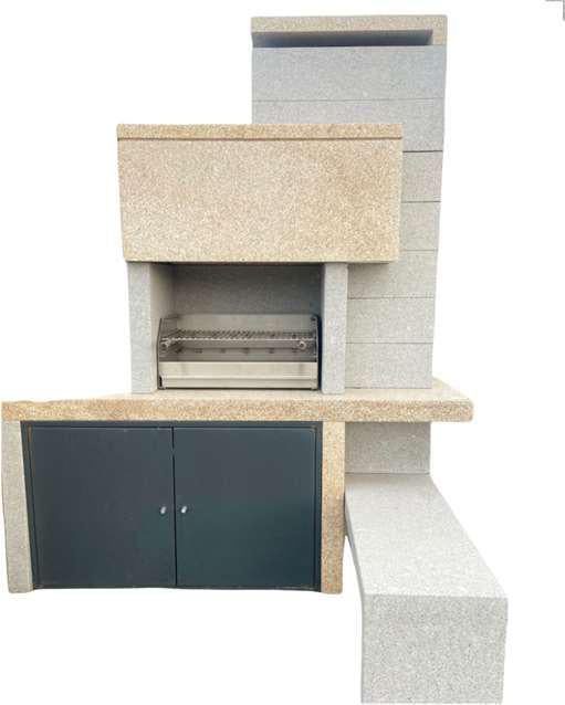 Granito 51 – Cucina da esterno moderna in granito con griglia da 70 cm e vano chiuso
