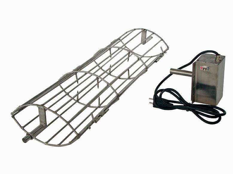 Girarrosto per maialino da latte in inox + motore elettrico (per barbecue Terracotto/Rustika/Nexa/Inoxa)