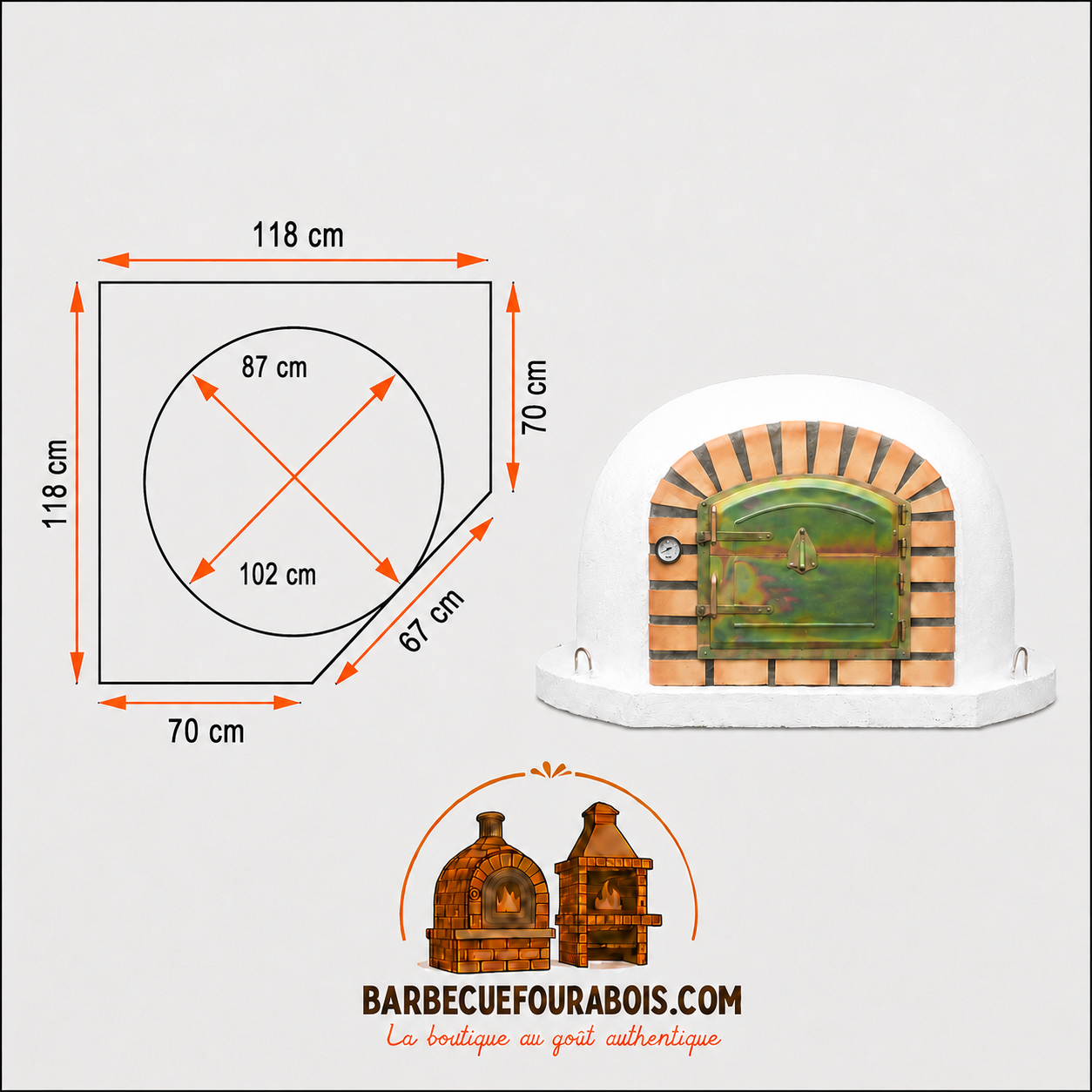 Forno a Legna Maestro 120 cm – Forno di Alta Gamma per Pizza e Arrosti