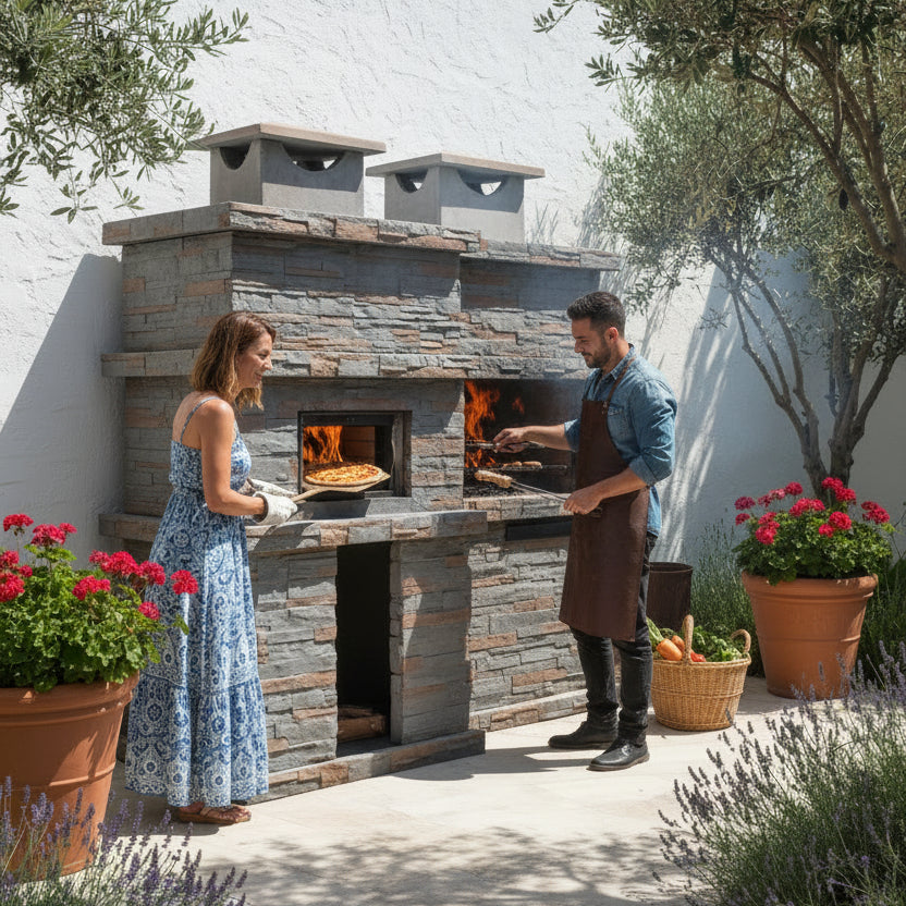 Rocca Forno 473 – Barbecue in Pietra con Forno a Legna Integrato