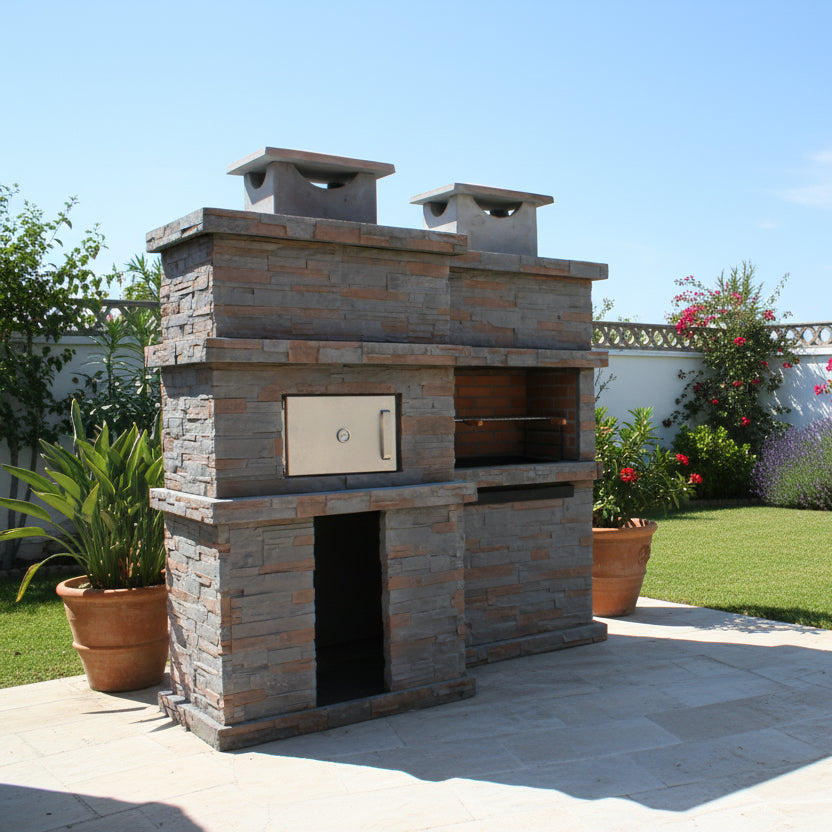 Rocca Forno 473 – Barbecue in Pietra con Forno a Legna Integrato