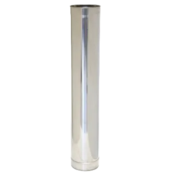 Tubo per canna fumaria in acciaio inox da 1 m – Ø140 (standard) o Ø190 (isolato) – Forno a legna