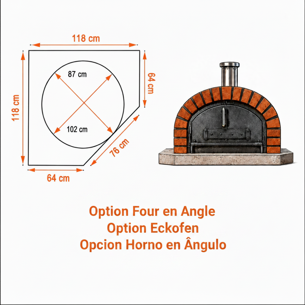 Forno a Legna Vesuvio 120 cm – Forno per Pizza Professionale